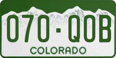 CO license plate 070QOB