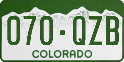CO license plate 070QZB