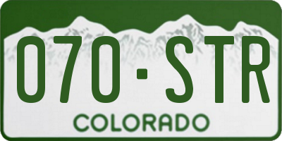 CO license plate 070STR