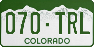 CO license plate 070TRL