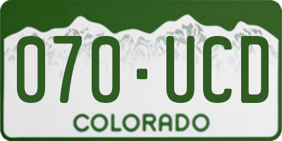CO license plate 070UCD