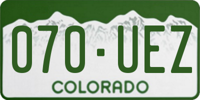 CO license plate 070UEZ