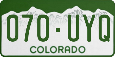CO license plate 070UYQ
