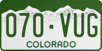 CO license plate 070VUG