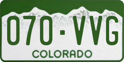 CO license plate 070VVG