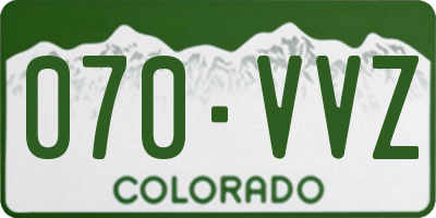 CO license plate 070VVZ