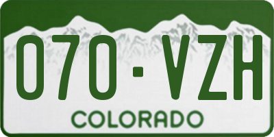CO license plate 070VZH