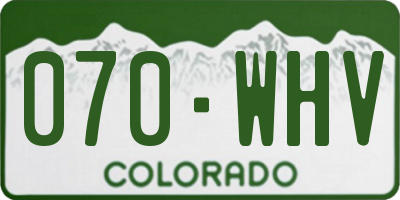 CO license plate 070WHV