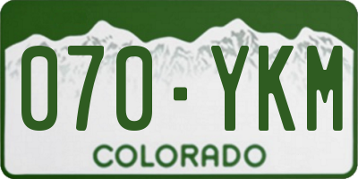 CO license plate 070YKM