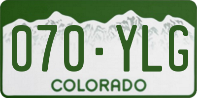 CO license plate 070YLG