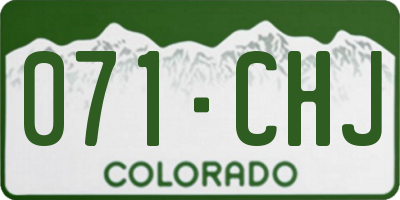 CO license plate 071CHJ