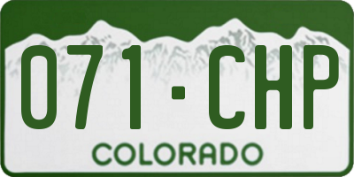CO license plate 071CHP