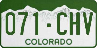 CO license plate 071CHV