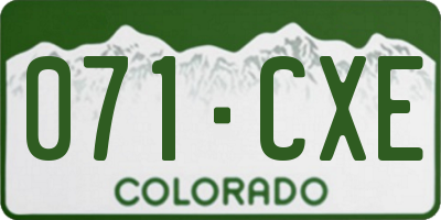 CO license plate 071CXE