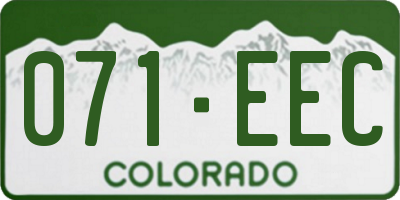 CO license plate 071EEC
