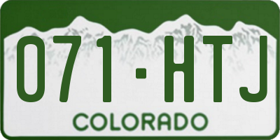CO license plate 071HTJ