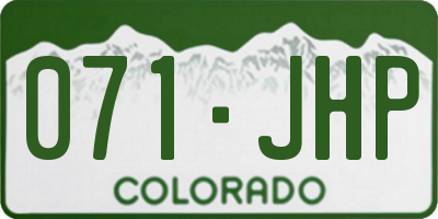 CO license plate 071JHP