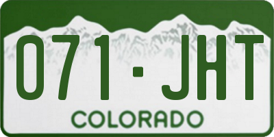 CO license plate 071JHT