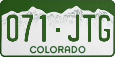 CO license plate 071JTG