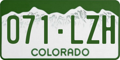 CO license plate 071LZH