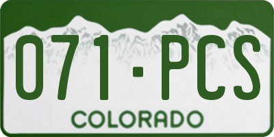 CO license plate 071PCS