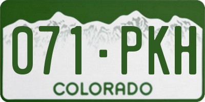 CO license plate 071PKH