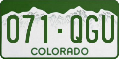 CO license plate 071QGU