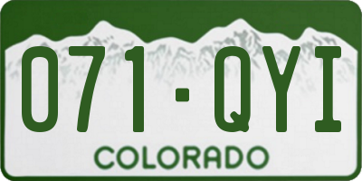 CO license plate 071QYI