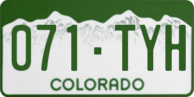 CO license plate 071TYH