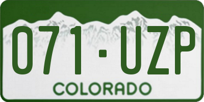 CO license plate 071UZP