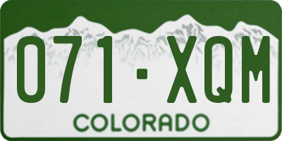 CO license plate 071XQM