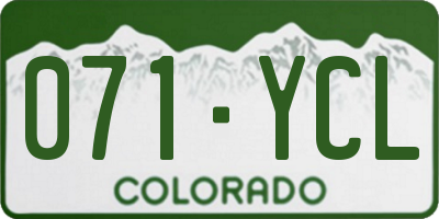 CO license plate 071YCL