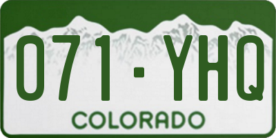 CO license plate 071YHQ