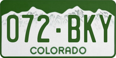 CO license plate 072BKY