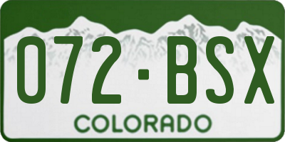 CO license plate 072BSX