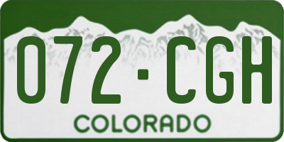 CO license plate 072CGH
