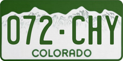 CO license plate 072CHY