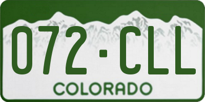 CO license plate 072CLL