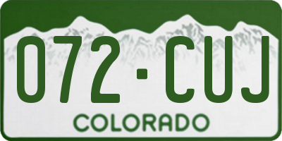 CO license plate 072CUJ