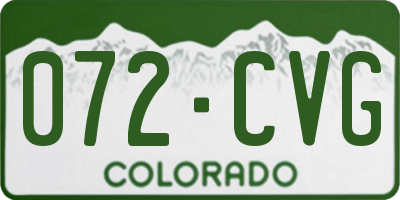CO license plate 072CVG