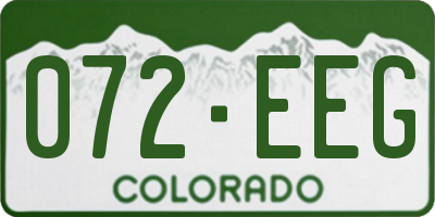 CO license plate 072EEG