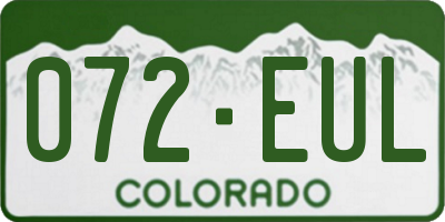 CO license plate 072EUL