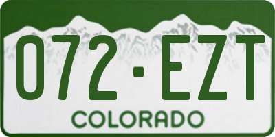 CO license plate 072EZT