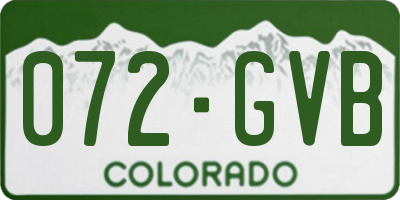 CO license plate 072GVB