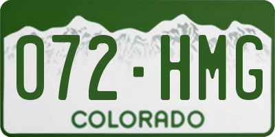 CO license plate 072HMG