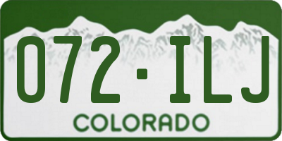 CO license plate 072ILJ