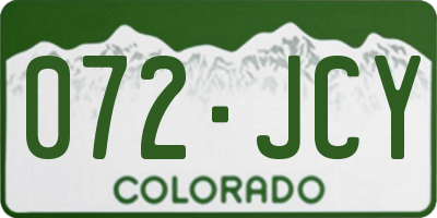 CO license plate 072JCY