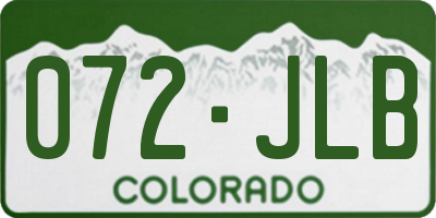 CO license plate 072JLB