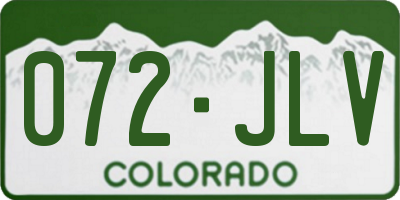 CO license plate 072JLV
