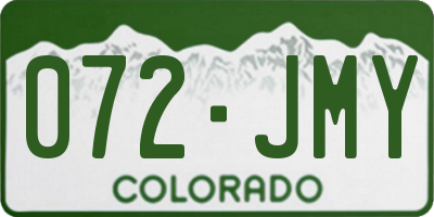 CO license plate 072JMY